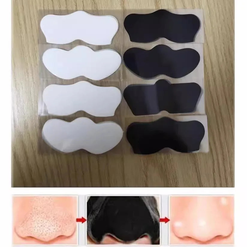 10PCs Bamboo Charcoal Tearing Nasal Mask Paste Can Quickly Remove Blackheads and Comedones and Restore a Refreshing Nose