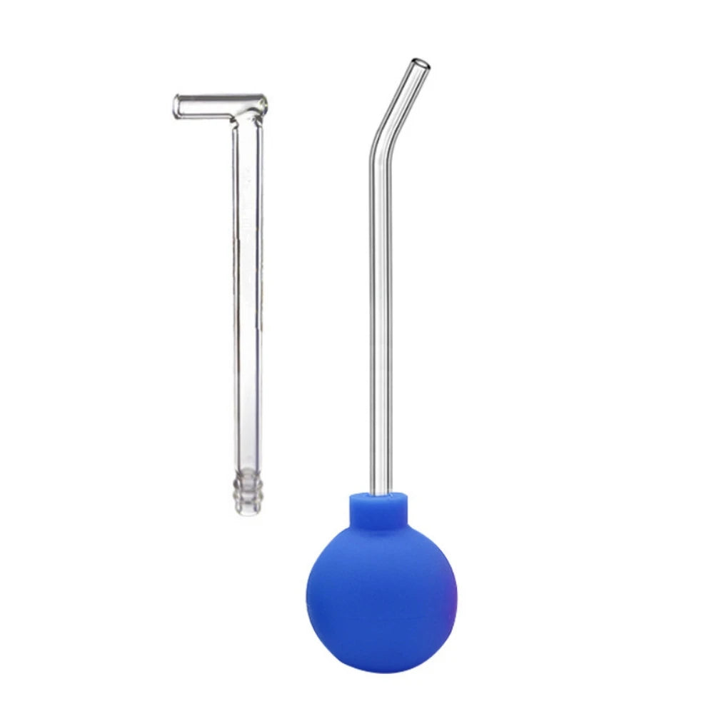 Oral Calculus Remover Tonsil Stone Cleaning Kit 15 ° 90 ° Curved Glass Tube Manual Suction Ball Tonsil Cleaner Removes Stones