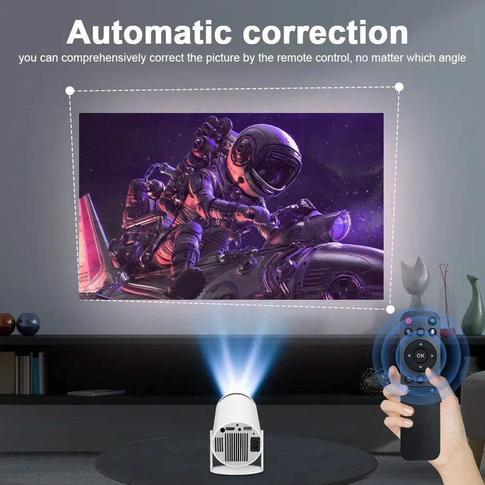 New 2024 4K Android 11 Dual Wifi6 200 ANSI Allwinner H713 BT5.0 1080P 1280*720P Home Cinema Outdoor portable Projetor