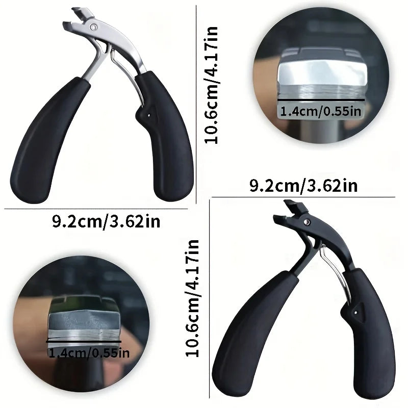New Curved large opening nail clippers, efficient and durable toenail clippers thick and ingrown nails, durable pedicure tools