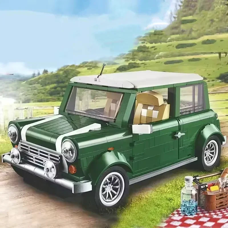 1077PCS Classic Technical Green Model Building Blocks Automobile Vehicle Birthday Christmas Toys Gifts Compatible Education Toys