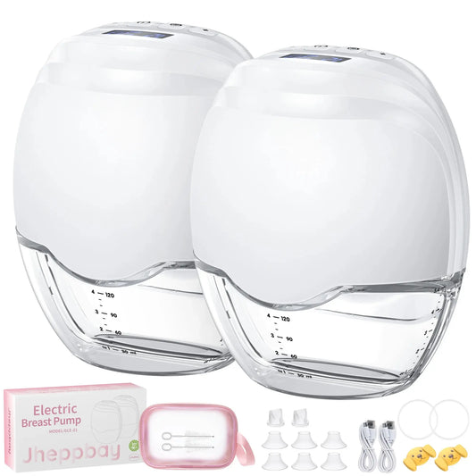 Electric Breast Pumps, Hands Free 12 Levels & 3 Modes Wearable Breastpump Leak-Proof BPA Free Painless Low Noise Breastfeeding