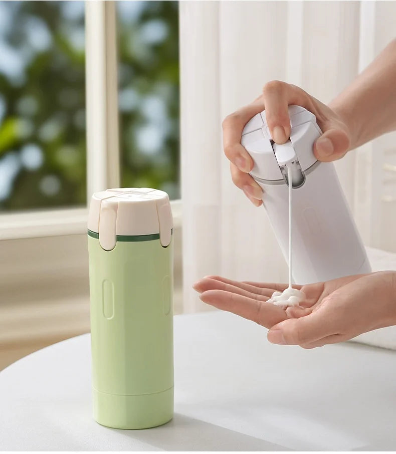 4-in-1 Travel Refillable Bottles, Portable Toiletries and Cosmetics Containers for Shampoo, Body Wash, Travel Storage Bottles