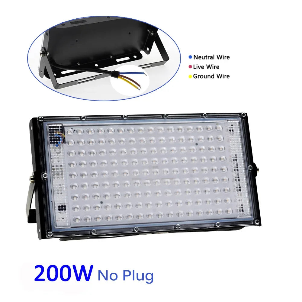 UV Flood Light AC 220V 50W 100W LED Stage Blacklight Ultraviolet Flood Effect Light for Halloween Xmas Dance DJ Disco Party Bar