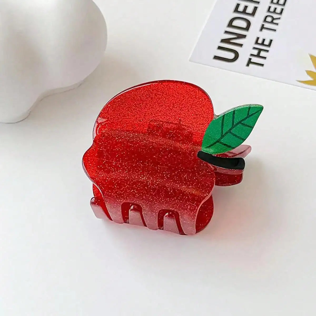 1pc Cartoon Cute Acrylic Cartoon Back to School School Bus, Pencil, Apple, and Calculator Style Hair Clip, Acrylic Hair Claw