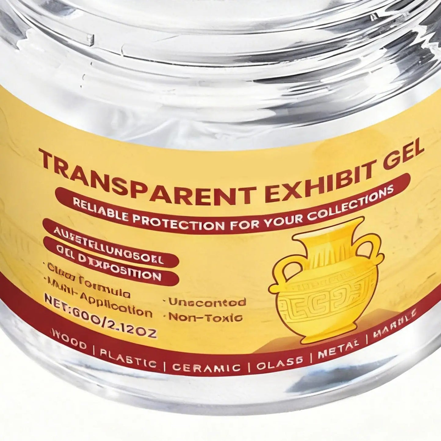 60g Crystal Clear Museum Wax Exhibit Gel Reusable Clear Removable Adhesive For Antiques Glass Ceramics Figures Decorations