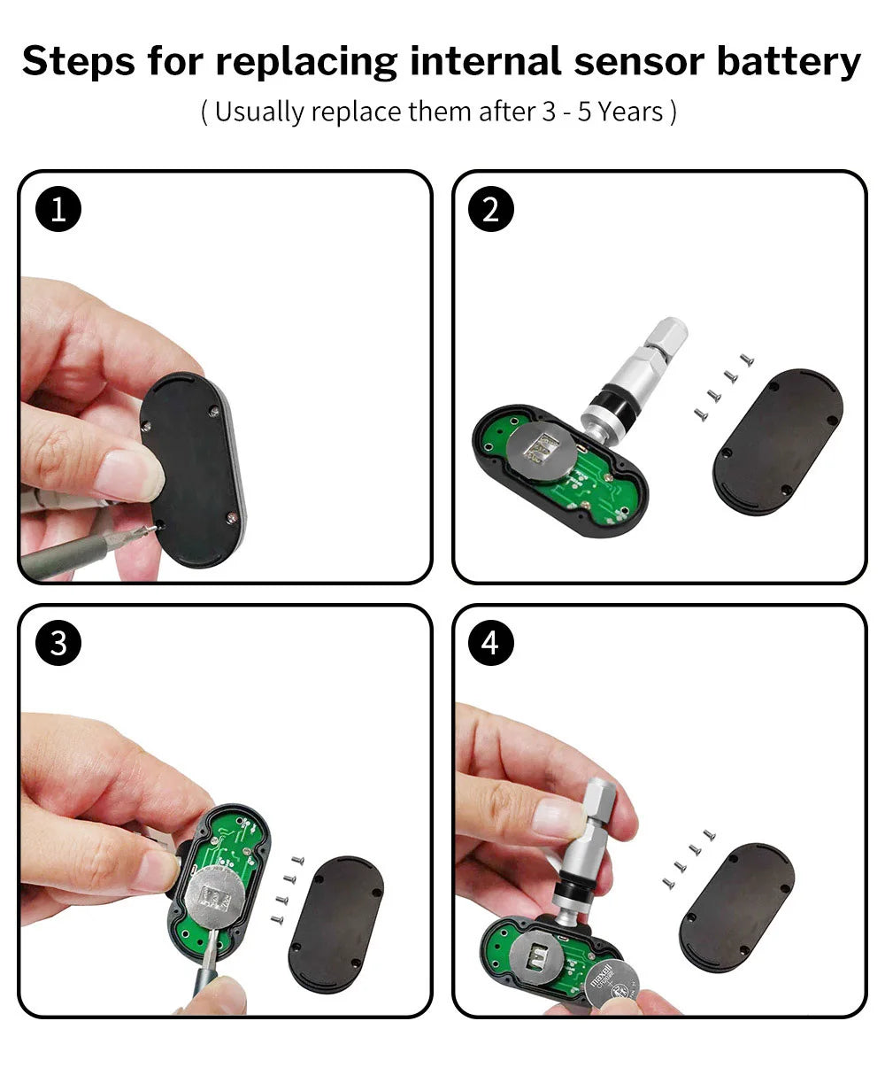 Deelife Car TPMS for Android iOS Tire Pressure Monitoring Control System 4-5 Wheel Tyre Sensor Bluetooth-compatible BLE TMPS