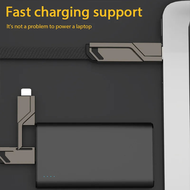 100W 4 in 1 Multi-function Mobile Phone Data Cable PD Fast Charging Cable Charger for Huawei Xiaomi iPhone