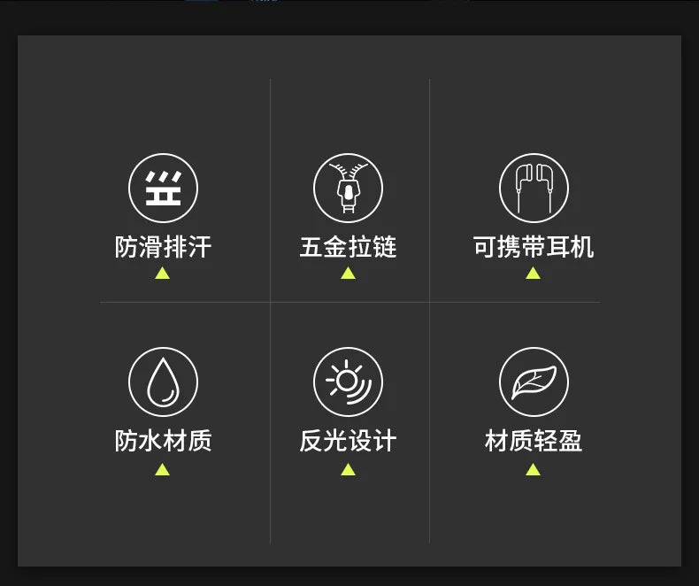 Outdoor Sports Running Fitness Mobile Phone Arm Bag Night Running Reflective Safety Wrist Bag Men and Women 6.5-Inch