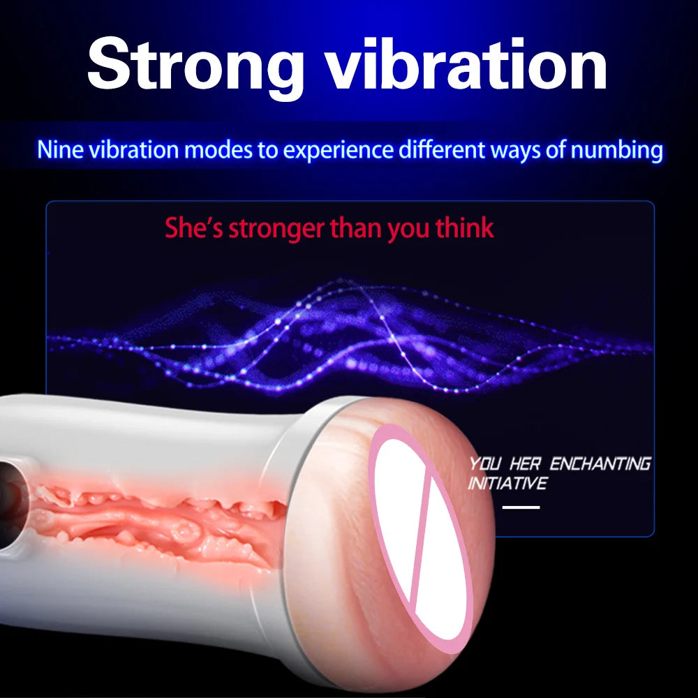 APP Automatic Sucking Male Masturbation Cup Vibration Heated Vagina Blowjob Masturbator Machines Sex Toys Adult Goods for Men