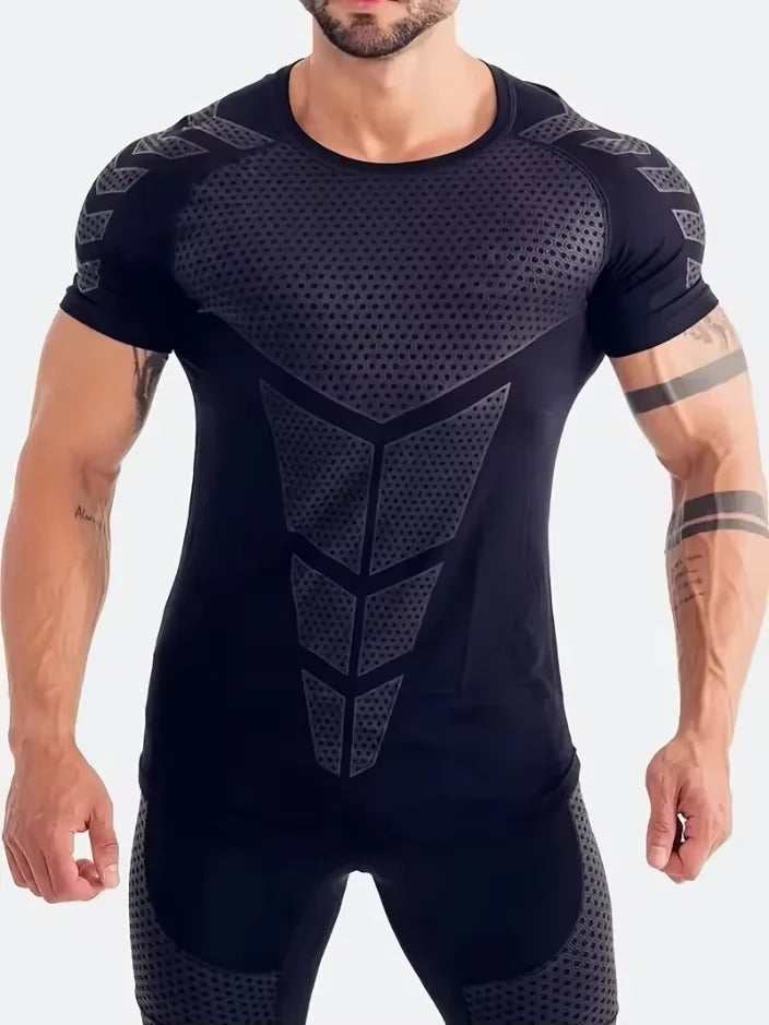 Clearance_1pcs Men's Breathable Soft Comfy High Stretch Short Sleeve High Neck Base Layer For Spring Autumn, Men's Undershirts_C