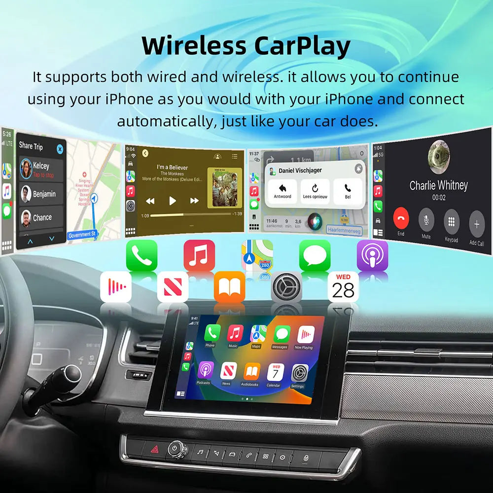 Wireless Carplay Android Auto Fits For Peugeot&Citroren SMEG&MRN NAC 208 308 508 3008&C4 DS3 DS4 DS5 Reverse Camera
