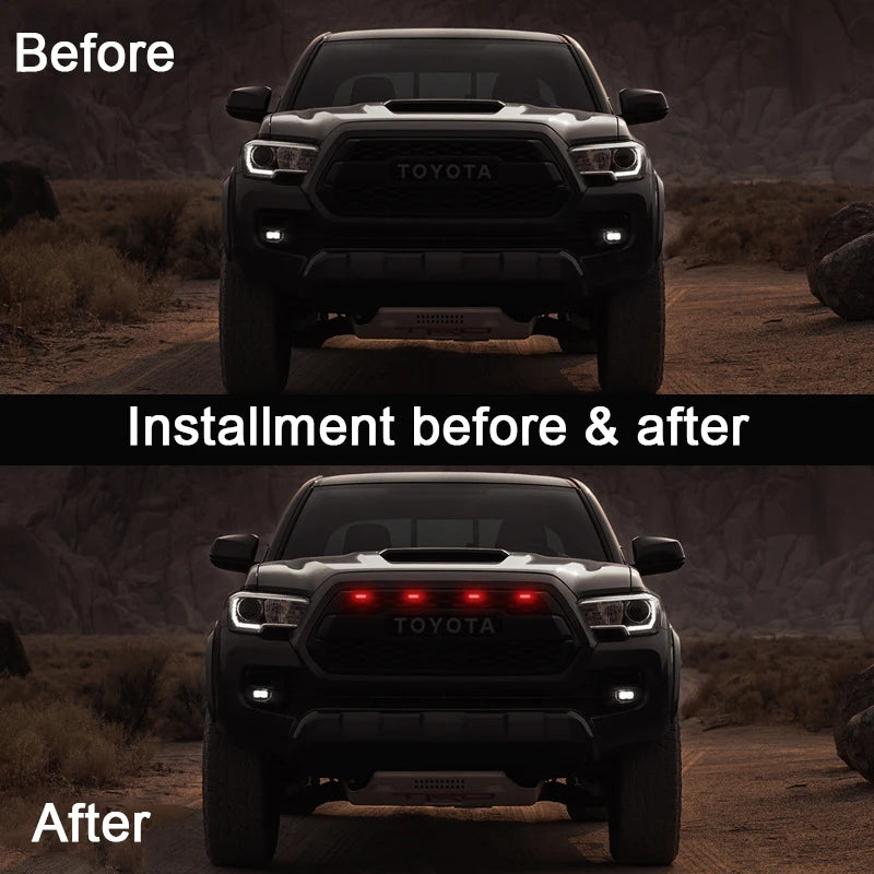 Universal RGB LED Grille Light Front Grill Light Day Running Light App Control Grille Lamp for Off Road Trunk SUV SKU