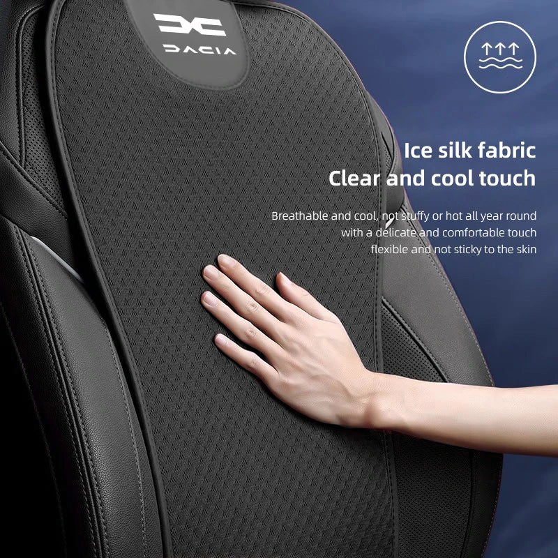Car Ice Silk Seat Cushion Seat Covers For Dacia Duster Logan Spring Sandero Jogger Backrest Mat Rear Seat Cushion Car Interior ﻿