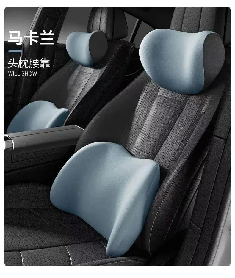 Car Headrest/Lumbar Support Car Neck Pillow Waist Cushion Driver Seat Backrest Car Cushion Driving Lumbar Support Waist Support