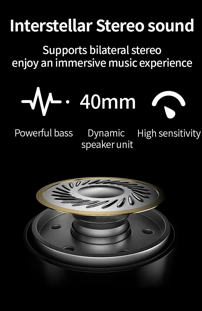 Disney P2961 Stitch Bluetooth Headphones Hifi Stereo Over-ear Headset Gamer Sports Wireless Earphones TF/AUX Music Player