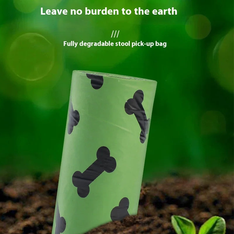 Fully Biodegradable Pet Poop Pickup Bags Doggie Bags Disposable Cat Poop Biodegradable 1 roll pack