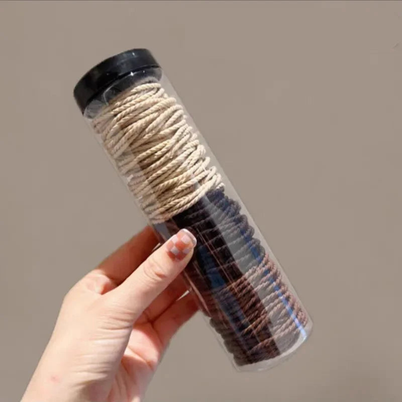 100/200pcs/lot women Hair bands Solid Color Elastic Rubber Band Hair band Headband Scrunchie Hair Accessories for girl women