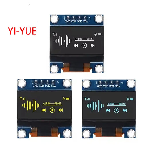0.96 Inch OLED Display Module SSD1306 I2C IIC SPI Serial 128X64 LCD 4 Pin YellowBlue WhiteBlue for Arduino(Pin Headers Soldered)