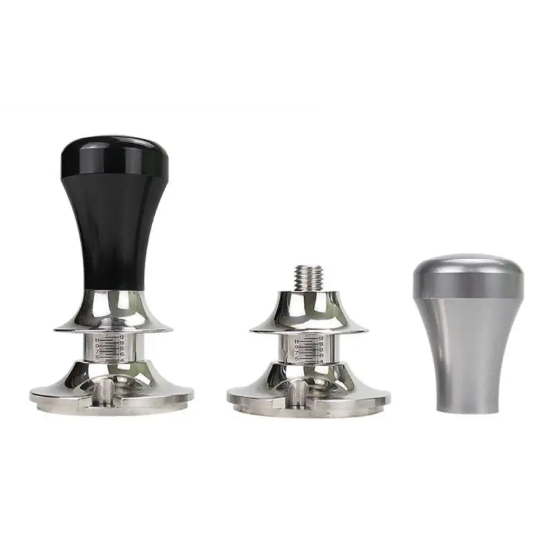 51mm 53mm 58mm Espresso Coffee Tamper Stainless Steel Flat/Thread Base Internal Spring Design Balanced Fixed Force Coffee Tamper