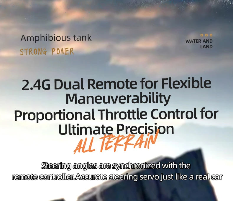 JJRC Q183 Rc Tank Car Track Remote Control Cars Off Road 4X4 2.4G Amphibious Crawler Truck Climbing Electric Model Vehicles Toys