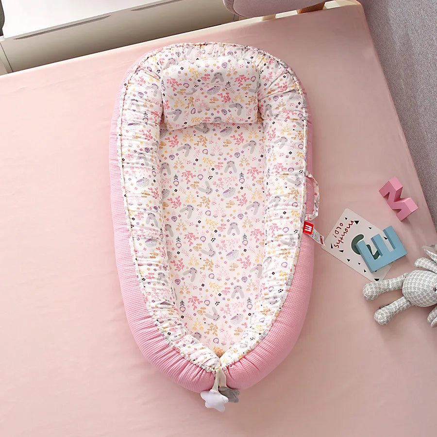 2025 Breathable Detachable and Washable Portable Baby Bassinet - Bionic Travel Crib