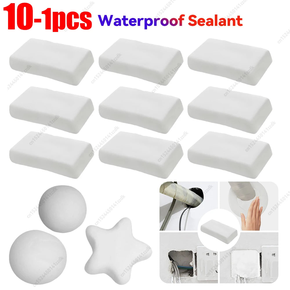 1-10pcs Waterproof Sealant Mastic Quick Mending Mud Duct Seal Repair Clay Fillers for Wall Hole Air Conditioning Hole Putty Mud