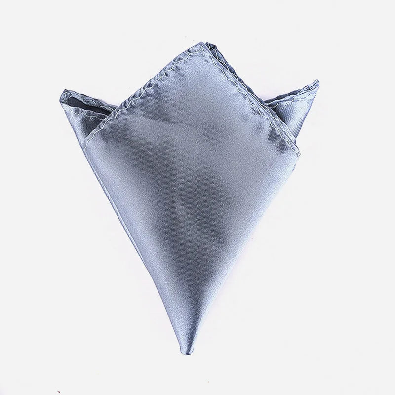 Luxury Men's Handkerchief Solid Color White Black Red Hankies Polyester Hanky Business Pocket Square Chest Towel 22*22CM