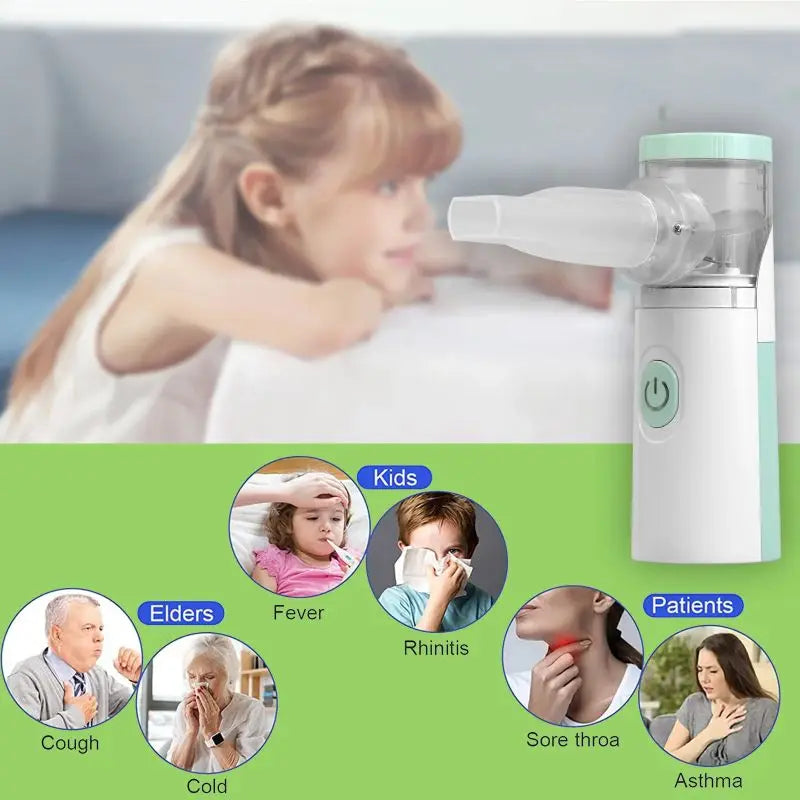 Handheld Ultrasonic Atomizer for Household Children and Adults Silent Efficient Compact Portable and Easy to Operate
