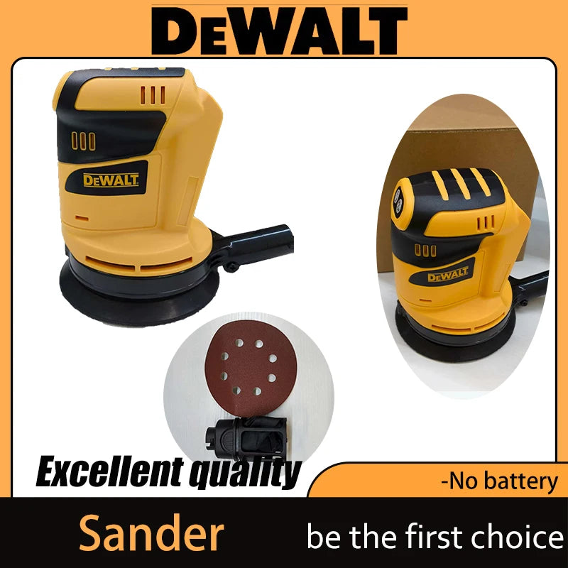 Dewalt 125mm Brushless Motor Cordless Orbital Sander Grinder Wood Metal Waxing Polishing Grinding Machine for Dewalt 20V Battery