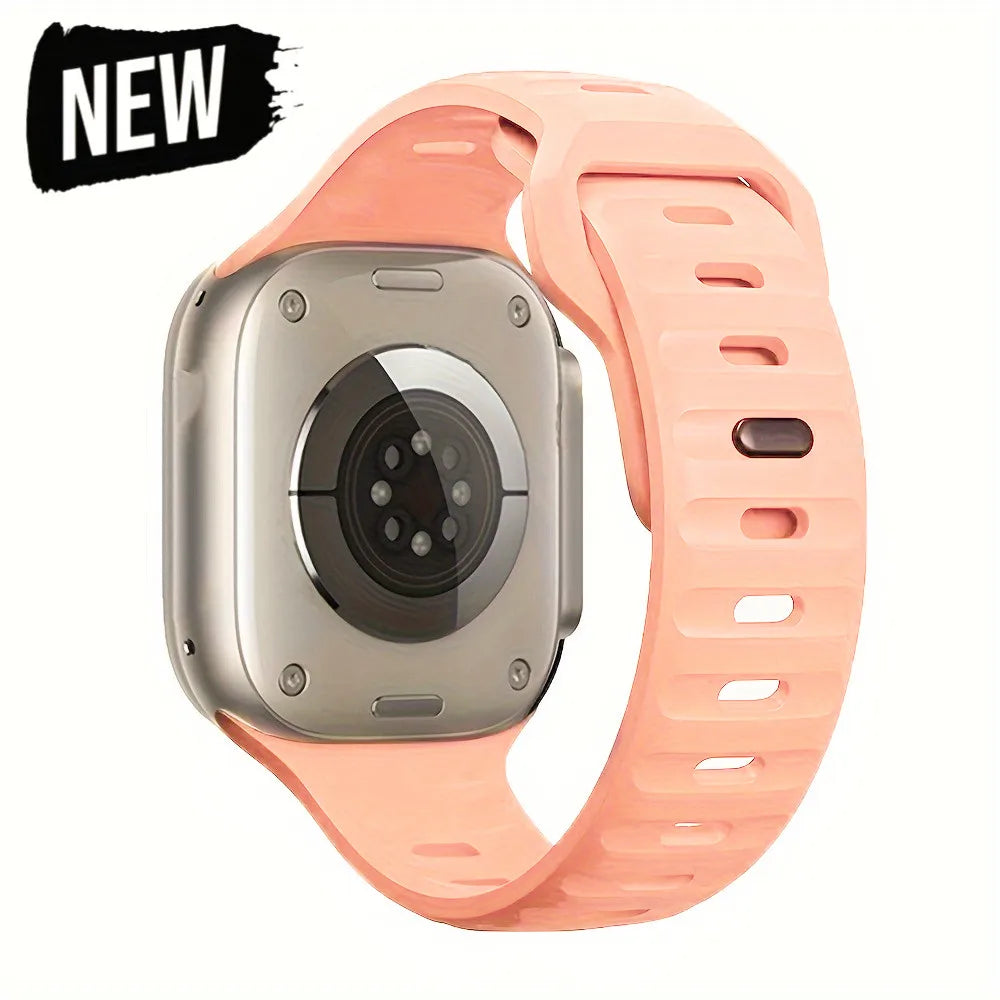 Silicone Sport Strap For Apple Watch Band Ultra2 49mm 45mm 40mm 44mm 42mm 46mm 41mm Correa Bracelet iWatch Series 10 9 8 7 6 5 4