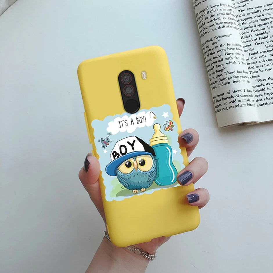 For xiaomi Pocophone F1 Case for xiaomi Poco F1 Case Silicone Soft TPU Phone Cases for PocoF1 Back Cover Heart Butterfly Bumper
