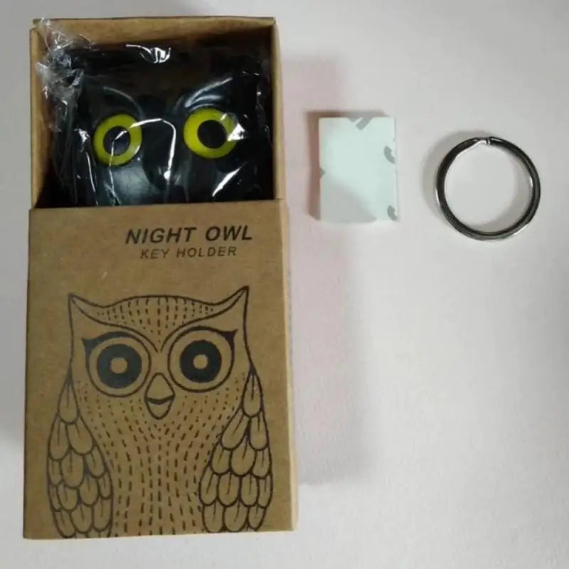 Scary Night Owl Magnetic Key Hooks Adhesive Hold Keychain Key Hanger Will Open Eyes Wall Decorative Hook For Kitchen Home