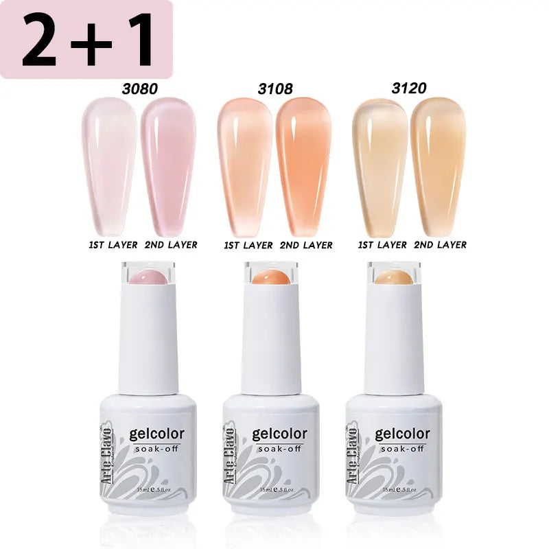 3PCS/Set Arte Clavo Gel Nail Polish Kit 15ml Nail Art UV LED Gel Set For Manicure Long Lasting Gel Polish Set Soak off Varnishes
