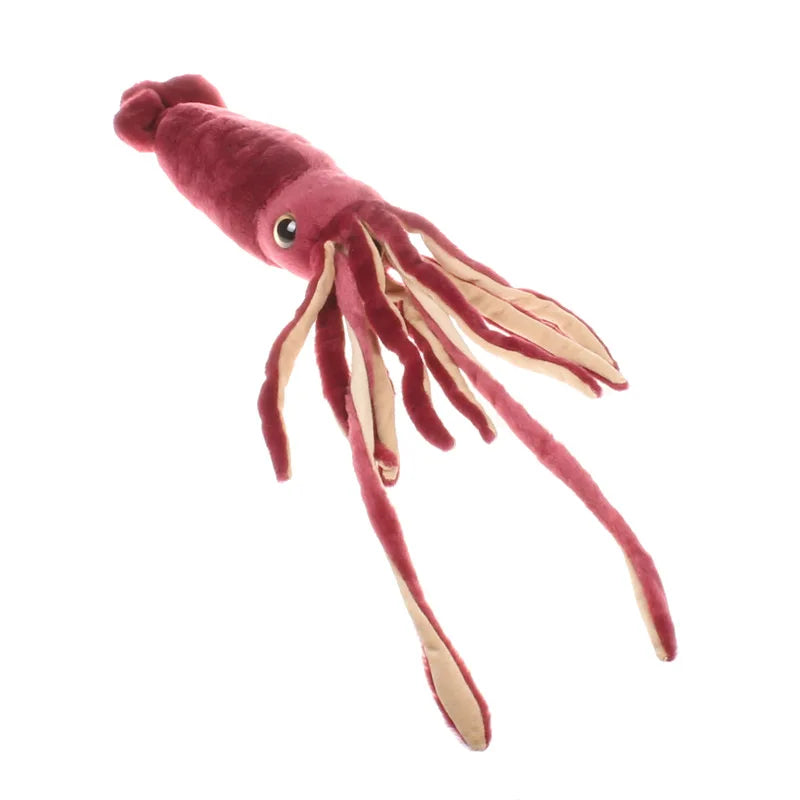 75cm Cute Wine Red Squid Animal Doll Soft Cartoon Plush Toys For Boys and Girls Halloween Holiday Birthday Gifts