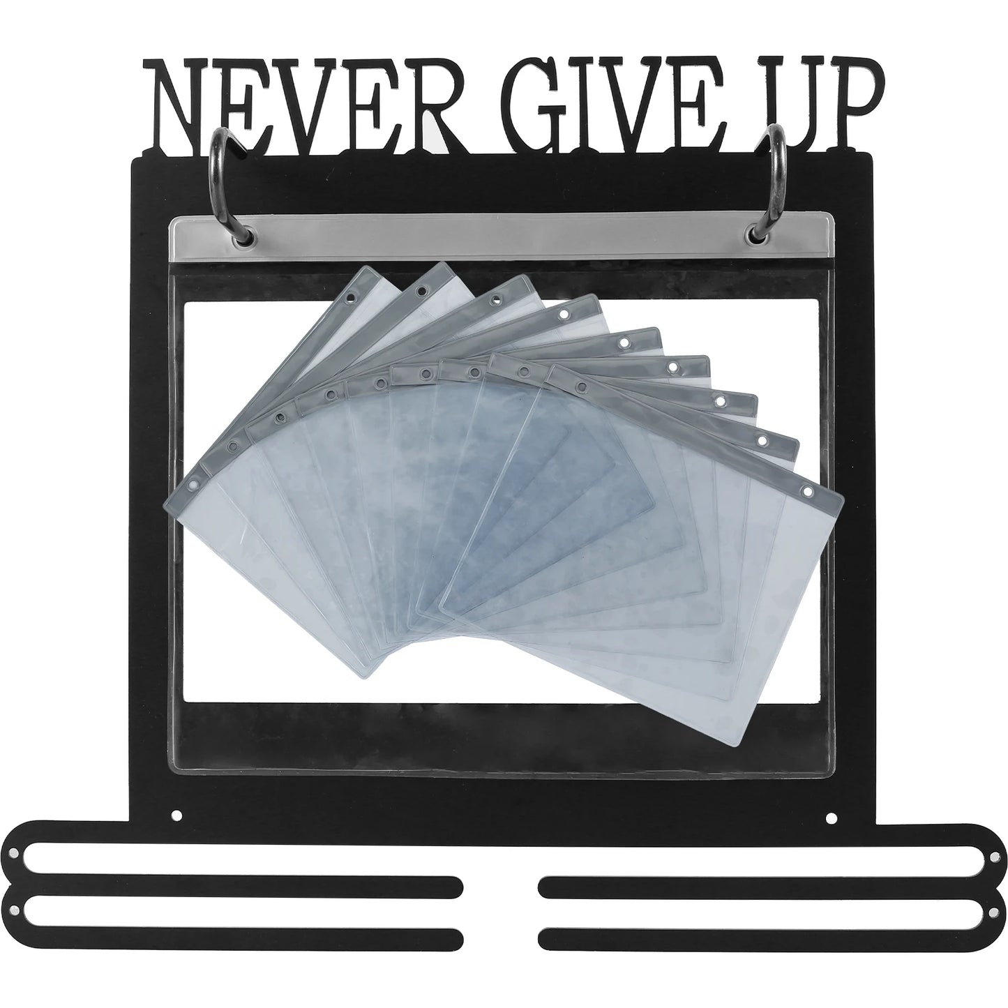 Medal Hanger Display Wall Mounted Medals Display Hanger with Number Bags and Hooks for Marathon Gymnastics Swim Race Decoration