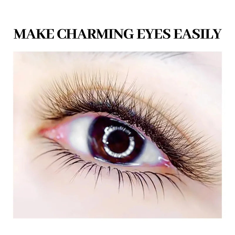 Brown 4D W-Shaped Eyelashes Extensions High Quality Individual Lashes Automatic Flowering Premade Fans False Eyelashes