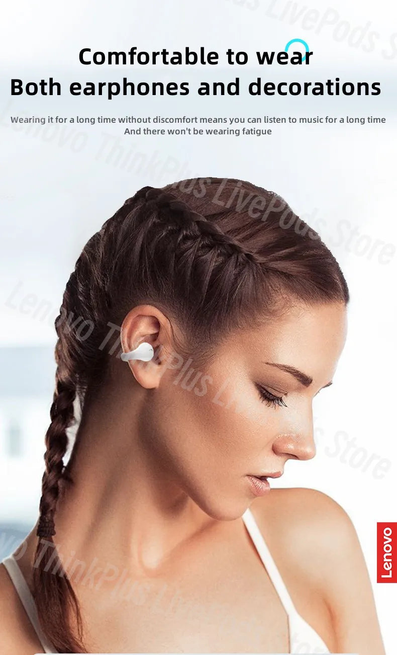 New Lenovo XT83II TWS Wireless Headphones Bluetooth Earphones Earclip Design Touch Control HD Earbuds Sports Headset Original
