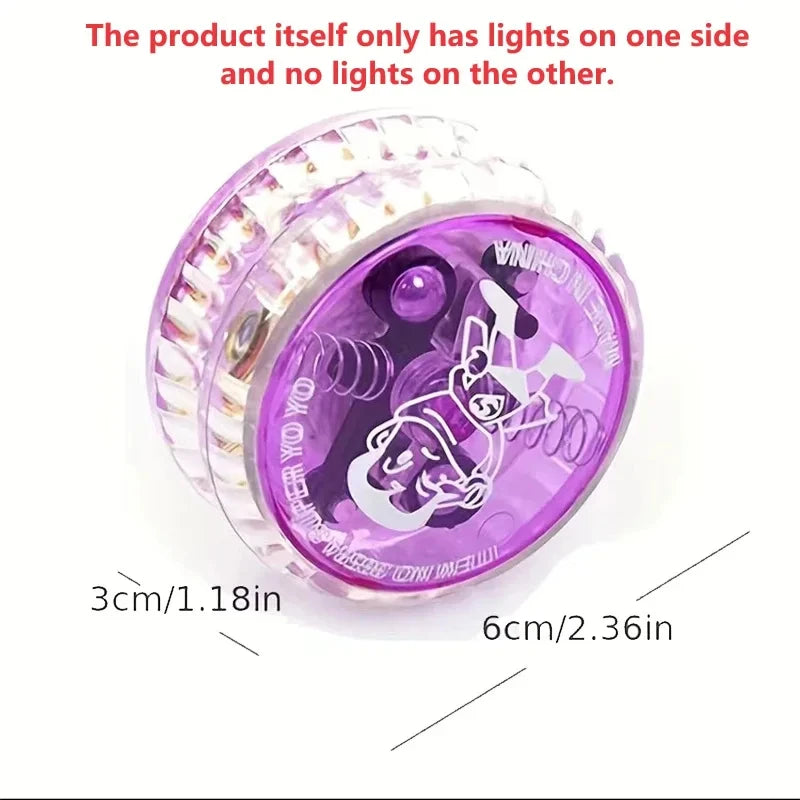 Kids' Glow Yo-yo Creative Glitter Toy Yo-yo Boy Dazzling Yo-yo Puzzle Glow-in-the-dark Yoyo Ball