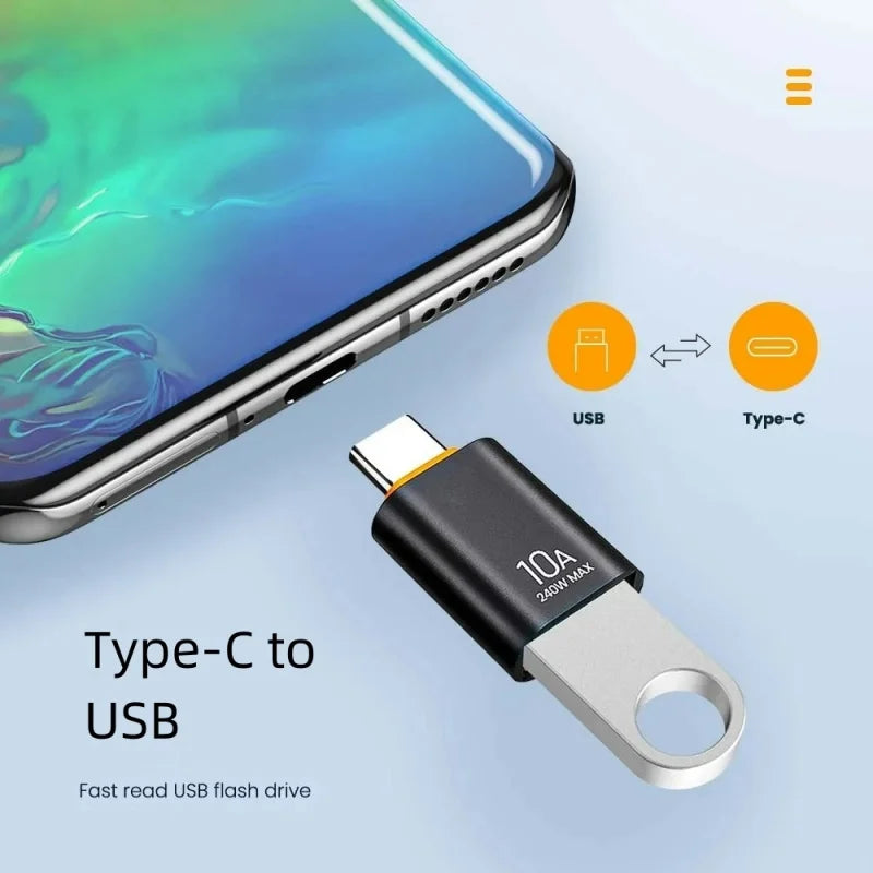 10A OTG USB 3.0 To Type C Adapter USB Female To Type c Male Fast Charging For Xiaomi Samsung Laptop PC Fast OTG USB C Connector