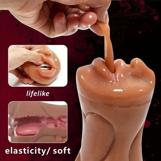 3 In 1 Vagina Stick Male Masturbator Sex Toys For Men Realistic Artificial Rubber Pussy Masturbation Blowjob Sexitoys Adults 18