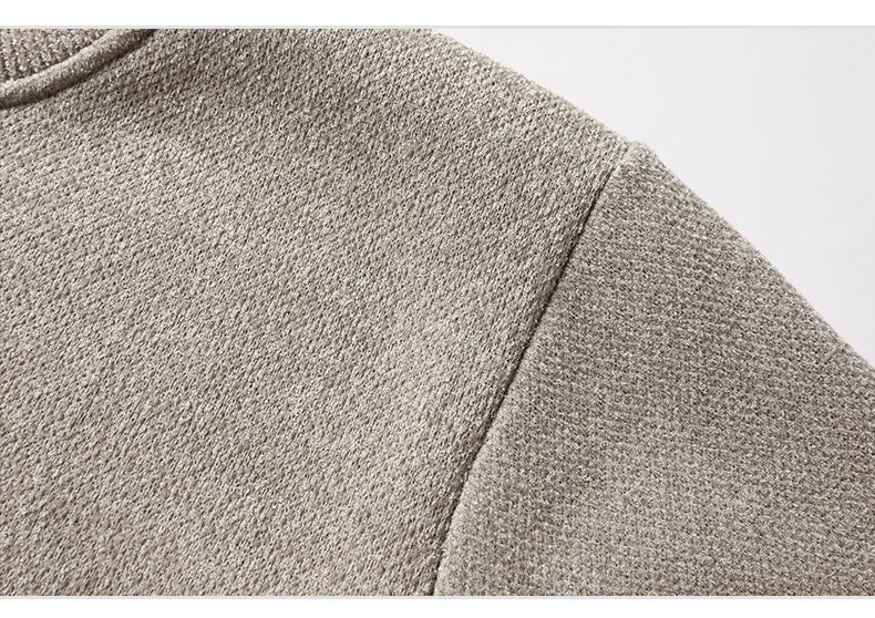 Mens Thickened Sweater Stripe Velvet Pullover Men's Winter Clothes Elegant Luxury Brand Fashion Knitted Sweaters