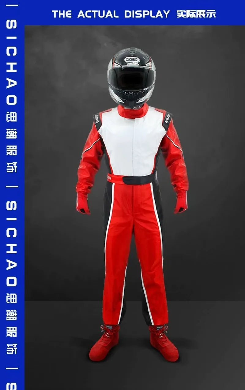Men Women for Karting Suit Waterproof Car Motorcycle Motocross Racing Club Exercise Clothing Set Overalls