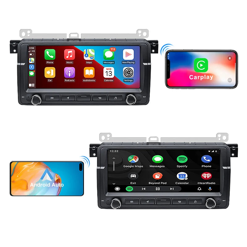 8.8" 2 Din Android 13 Auto Radio Car GPS Navigation Multimedia Player For BMW E46 320i 325i 323i 330i Stereo System Carplay Wifi