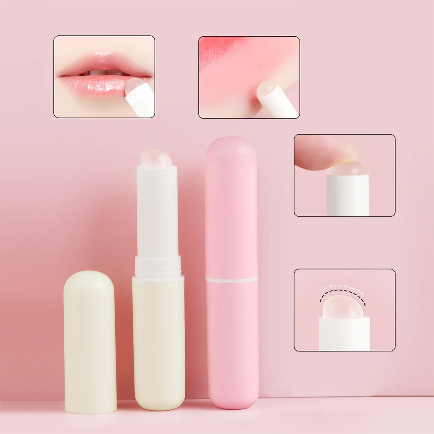 lip brush, 1pcs Plastic Cute Covered Portable for Smoother & Fuller Lip Appearance makeup brush For Making Up Supply