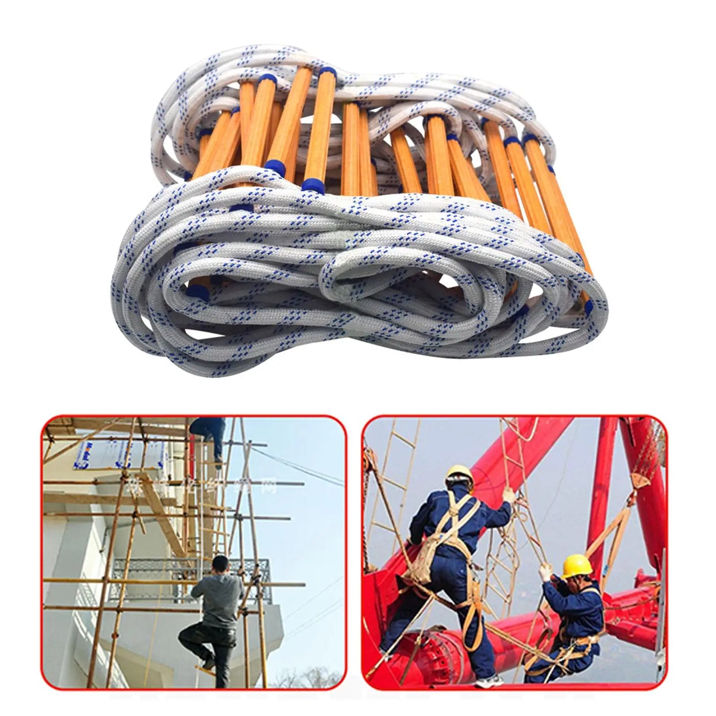 3M Rope Ladder Evacuation Ladder Insulated Ladder Rescue Ladder Rock Climbing Anti-Skid Engineering Emergency Evacuation