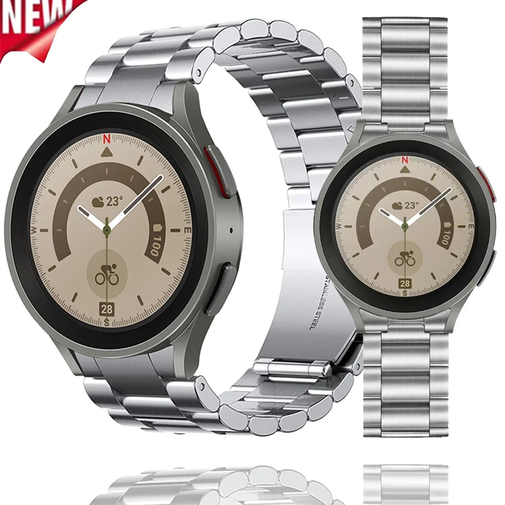 Metal Strap for Samsung Galaxy Watch 5 Pro 45mm 7 6 5 4 44mm 40mm Curved Interface Wristband for Galaxy Watch 4/6 Classic Correa