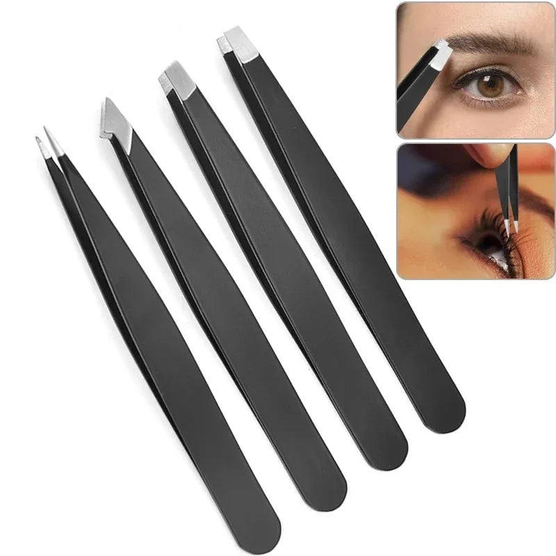 1pcs Eyebrow Tweezers Stainless Steel Face Hair Removal Eye Brow Trimmer Eyelash Clip Cosmetic Beauty Makeup Tools for Dropshipp