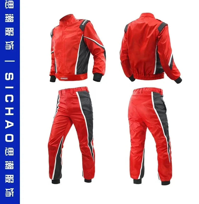 Men Women for Karting Suit Waterproof Car Motorcycle Motocross Racing Club Exercise Clothing Set Overalls