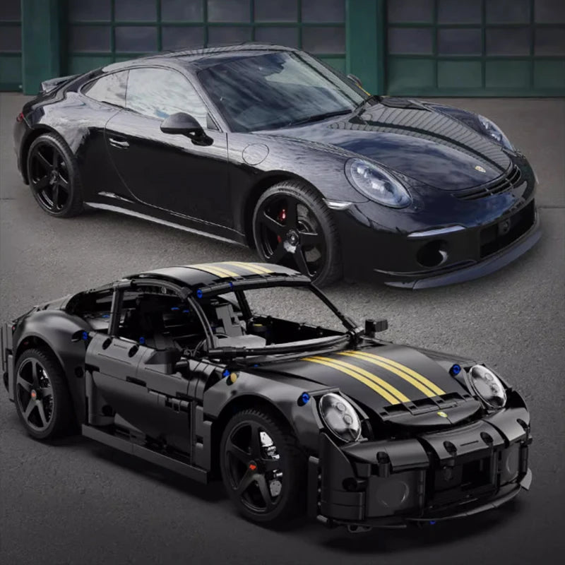 Cada 1655Pcs 1:10 New 2024 RC Classic Germany 2019 Sports Car LED Building Blocks City Remote Control Racing Car Bricks Toys Boy